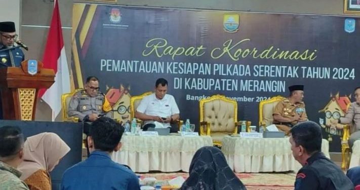 Pjs Gubernur Jambi Pimpin Rakor Persiapan Pilkada Serentak 2024 di Merangin