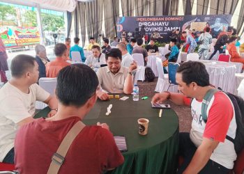Jurnalis Mendominasi Juara Turnamen Domino HUT Jambi Ke-68