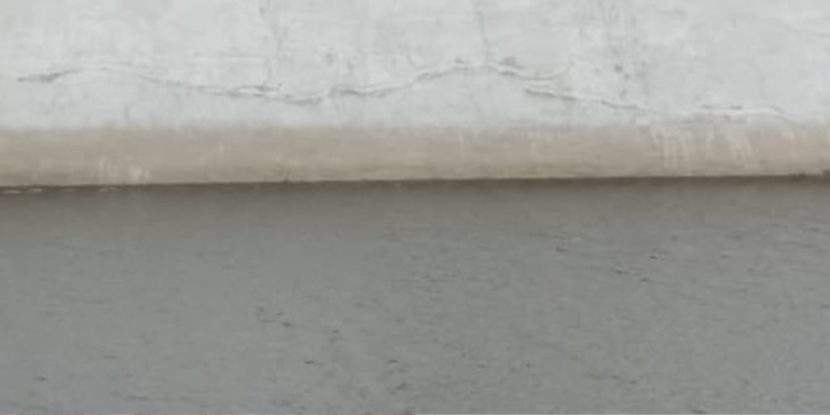 Belum Genap 1 Tahun Proyek Peningkatan Jaringan Irigasi Bendung Jeruk Amblas