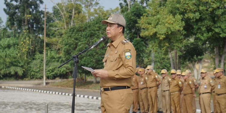 Bupati BBS Pimpin Upacara Perdana Apel Gabungan