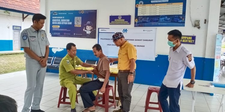Jasa Raharja Muaro Bungo Gelar Pelatihan PPGD di Terminal Tipe A