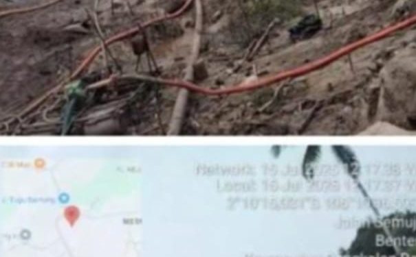 Diduga Tambang Timah Ilegal di Kampung Benteng Milik Boceng Warga Pancur Obrak-Abrik Hutan Kawasan