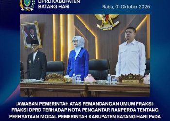 DPRD Batang Hari Gelar Paripurna Jawaban atas Pemandangan Umum Fraksi-fraksi