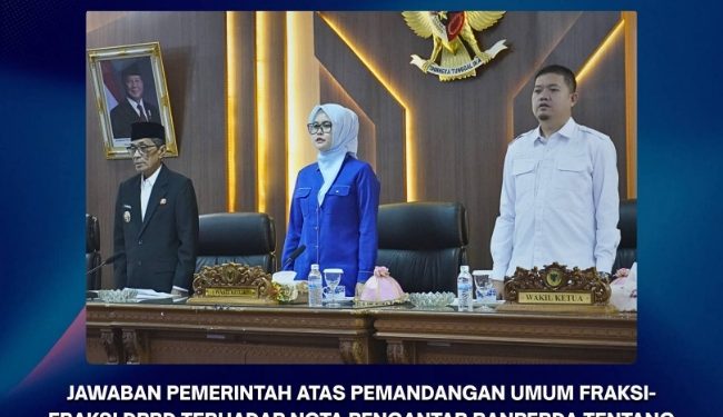 DPRD Batang Hari Gelar Paripurna Jawaban atas Pemandangan Umum Fraksi-fraksi