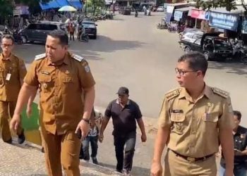 Bupati Merangin M.Syukur Meninjau Pasar Bawah Bangko 