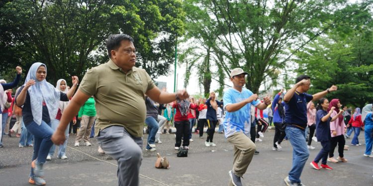 Pemkab Merangin Gelar Goro dan Senam Bersama Lintas OPD