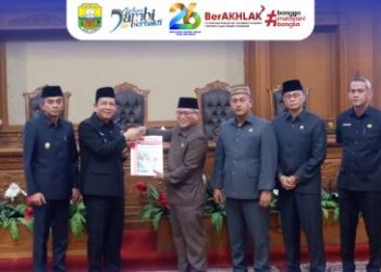 Bupati Muaro Jambi Sampaikan LKPJ 2025 Pada Paripurna DPRD, Paparkan Capaian Pembangunan dan Kinerja Keuangan Daerah