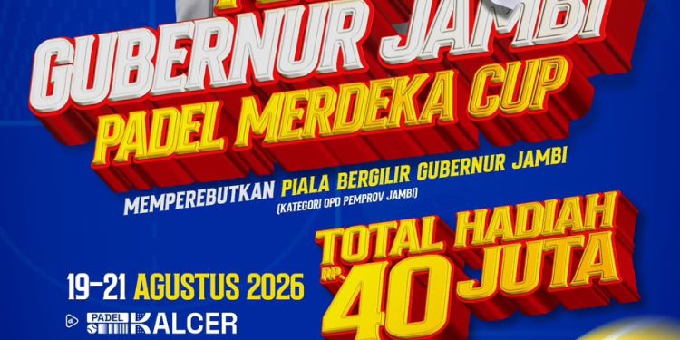 Meriahkan HUT ke-81 RI, PUTR Provinsi Jambi Gelar Turnamen “Piala Gubernur Jambi Padel Merdeka Cup” 