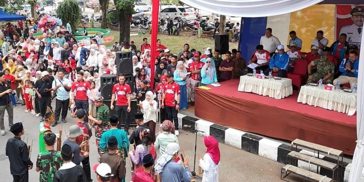 Pawai Memperingati HUT Kemerdekaan RI ke-81 di Kabupaten Merangin Meriah 