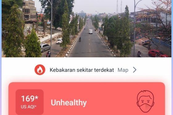 Asap Karhutla di Kabupaten Merangin Masih Ada, ISPU 169 Kategori “Tidak Sehat”
